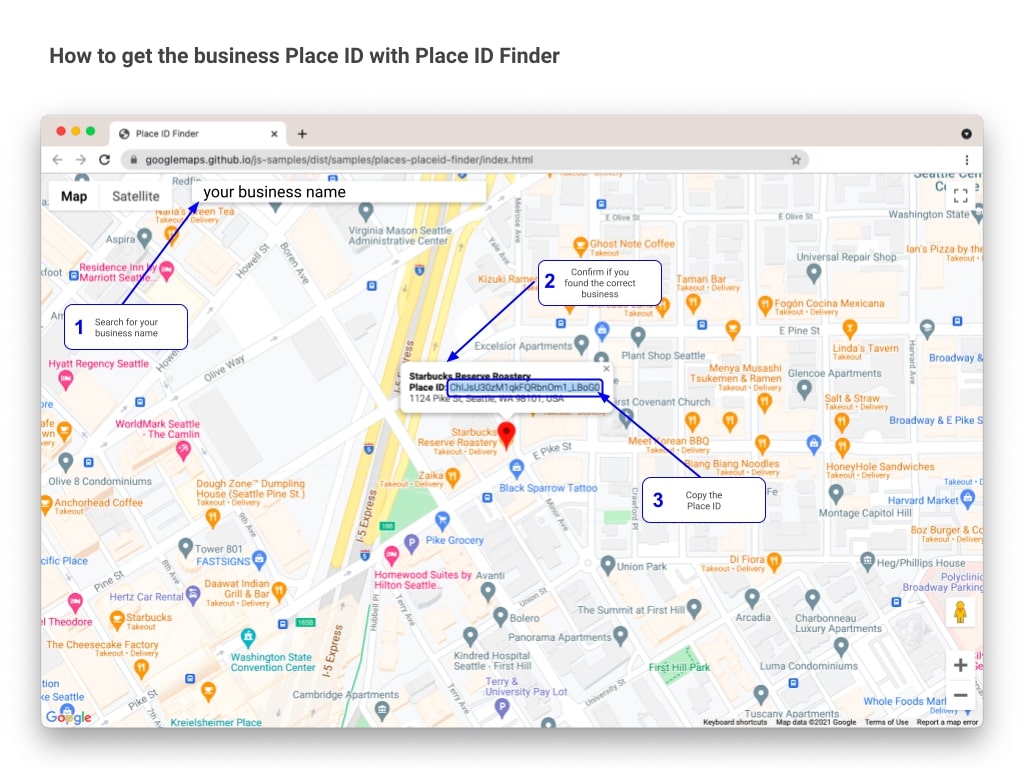 How to get the business Place ID with Place ID Finder